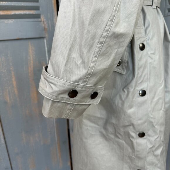 Isabel Marant Tatiana Belted Canvas Trench Coat With Vest Mushroom US 2-4 - Picture 7 of 17